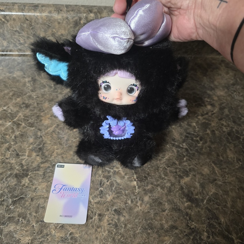 Nommi Fantasy World Eclipse Plush Hi Toy Black 9" Rotate Eyes to Change